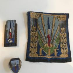 Lot insigne chantier de jeunesse ww2 cjf