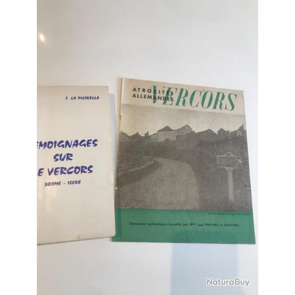 Lot livre atrocits allemande vercors et tmoignages sur le vercors