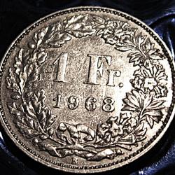 SUISSE  piece de 1 franc 1968 B TTB