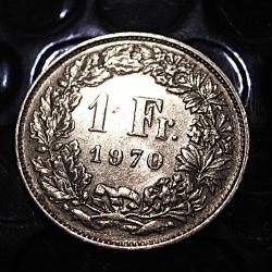 SUISSE  piece de 1 franc 1970 TTB