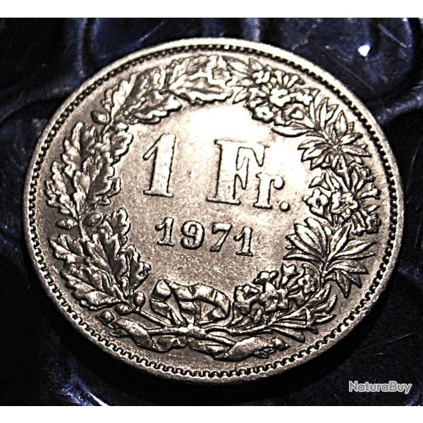 SUISSE  piece de 1 franc 1971 TTB