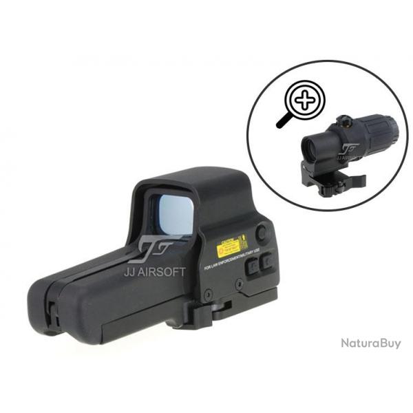 JJ Airsoft Combo G33 et Red Dot Type Eotech 558 (BK)