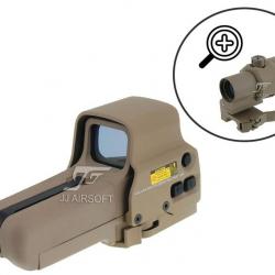 JJ Airsoft Combo G33 et Red Dot Type Eotech 558 (TAN)