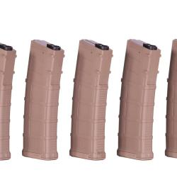 D-Day Boite de 5 Chargeurs M4 AEG Gen3 30/130 BBs (FDE)