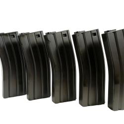D-Day Boite de 5 Chargeurs M4 AEG Stanag 30/140 BBs (Noir)