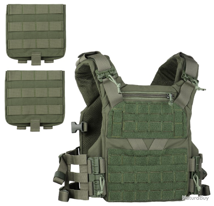 Ceinture Porte-Pliques Molle Et Adaptateur Pour Gilet Tactique Paintball/Airsoft - Compatible Avec Systèmes K19, KZ (Couleur RG)