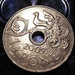 Norvege piece de 1 krone 2005  ttb+