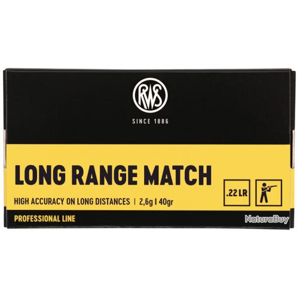 Cartouches RWS Long Range Match cal : 22LR X50