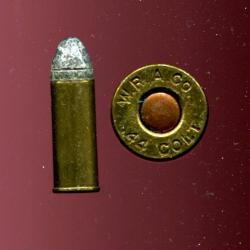 .44 COLT Old Model - ANCIENNE ET RARE CARTOUCHE US  - marquage : WRACo 44 COLT - étui de 28.2 mm