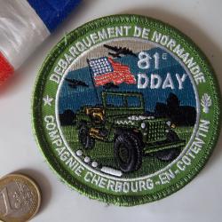 écusson insigne tissu 81éme anniversaire D-Day gendarmerie Cherbourg en Cotentin Manche