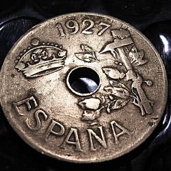 Espagne piece de 25 centimos 1927 ttb+