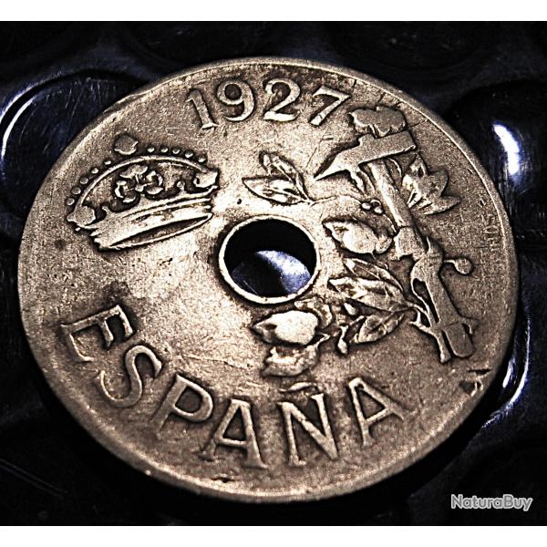 Espagne piece de 25 centimos 1927 ttb+