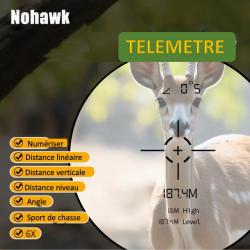Télémètre de distance laser de chasse monoculaire avec  mesures horizontales et verticales, vitesse