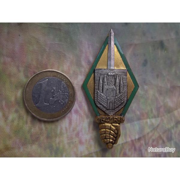insigne militaire collection 164e Rgiment d'Infanterie dissolution 1990