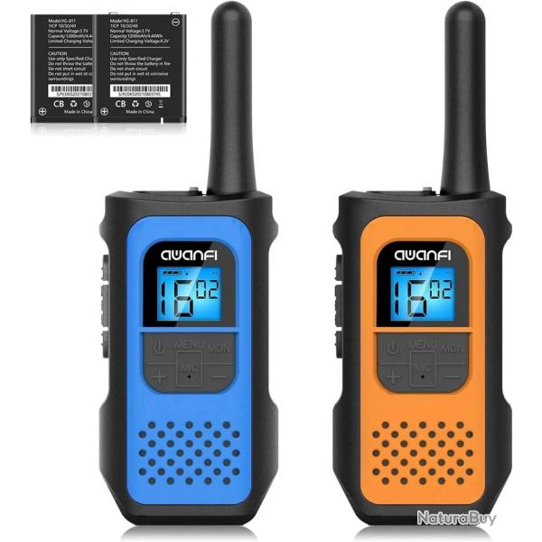 2/3/4 pcs AWANFI Two-Way Radio, Portable and Dourable Long Range Walkie Talkie for Hunting and Outdo