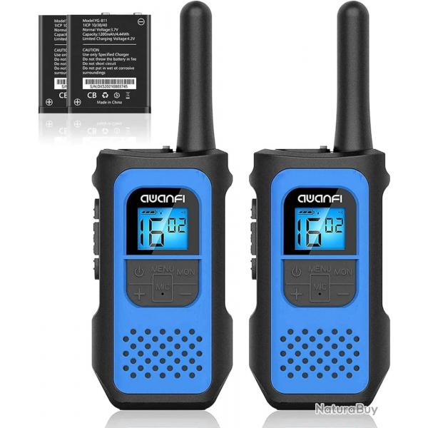2/3/4 pcs AWANFI Two-Way Radio, Portable and Dourable Long Range Walkie Talkie for Hunting and Outdo