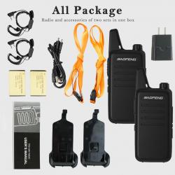 2pcs Baofeng VT-C2 FRS/PMR Hiking Mini Two Way Radio 2 Watt Walkie Talkie for Christmas Gift - VT-C2