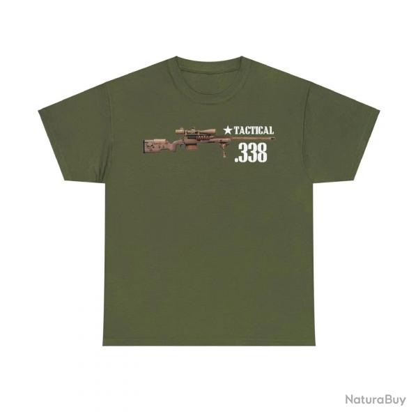 T-shirt Tactical .338 Sniper Chris Kyle - Vert arme / M