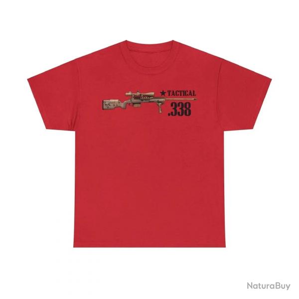 T-shirt Tactical .338 Sniper Chris Kyle - Rouge / XXL