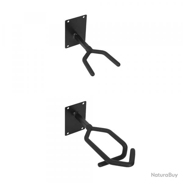 Heavy Duty Metal Gun Rack Hook with Rubber Padding Gun Wall Mount Shotgun Rack Indoor Rifle Storage 