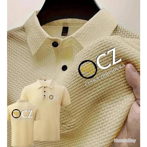 Summer New Men POLO Shirts T-Shirt CZ Ceska Zbrojovka Firearms High End Ice Silk Mesh Men's Short-Sl
