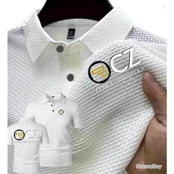 Summer New Men POLO Shirts T-Shirt CZ Ceska Zbrojovka Firearms High End Ice Silk Mesh Men's Short-Sl