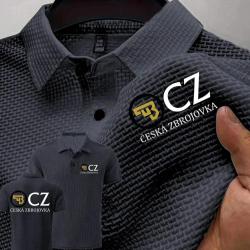 Summer New Men POLO Shirts T-Shirt CZ Ceska Zbrojovka Firearms High End Ice Silk Mesh Men's Short-Sl