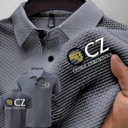 Summer New Men POLO Shirts T-Shirt CZ Ceska Zbrojovka Firearms High End Ice Silk Mesh Men's Short-Sl
