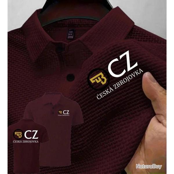 Summer New Men POLO Shirts T-Shirt CZ Ceska Zbrojovka Firearms High End Ice Silk Mesh Men's Short-Sl