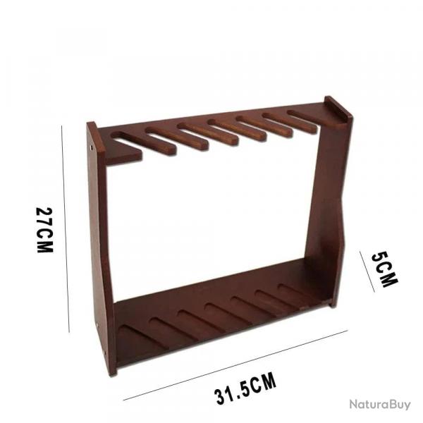 Support fusil vertical 7 emplacements bois - Marron