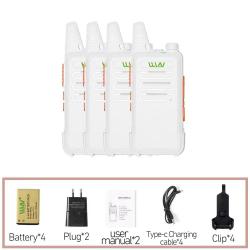 WLN KD-C1 2&4PCS 2W Mini Handy Portable  Walkie Talkie  UHF 400-470 Mhz KD-C1T  Ham Radio Type-C Cha
