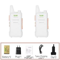 WLN KD-C1 2&4PCS 2W Mini Handy Portable  Walkie Talkie  UHF 400-470 Mhz KD-C1T  Ham Radio Type-C Cha