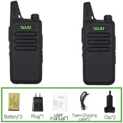 WLN KD-C1 2&4PCS 2W Mini Handy Portable  Walkie Talkie  UHF 400-470 Mhz KD-C1T  Ham Radio Type-C Cha