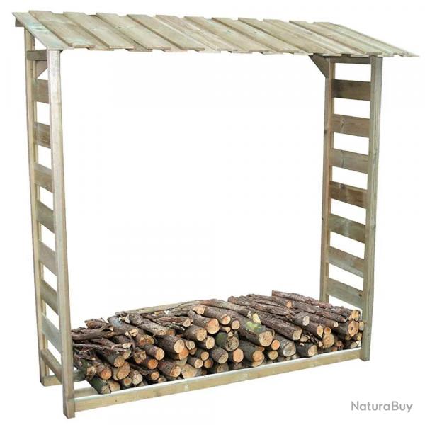 Abris bûches en bois 1,8 stères 170 x 46 x 182 cm