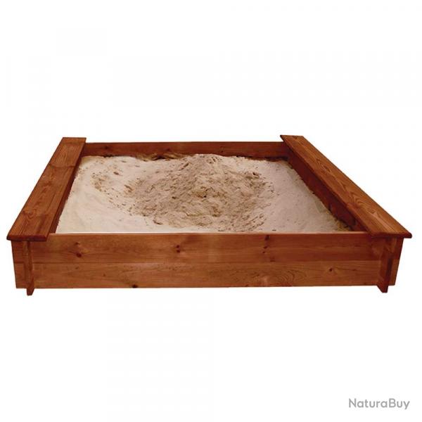 Bac  sable bois 120x120 cm