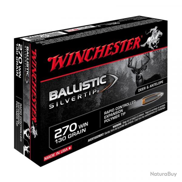 Munitions WINCHESTER 270 Win Ballistic Silvertip 130gr x20
