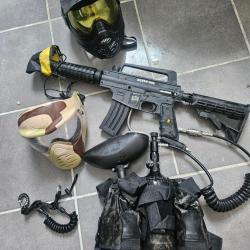 Pack lanceur tippmann bravo one + 2 casques + bouteille + ceinture accessoires