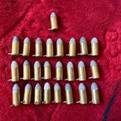 25 Cartouches calibre 7 mm à Broche, pour Révolver Lefaucheux
