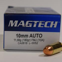 Boite 50 cartouches Magtech cal 10mm auto, FMJ 180 grains