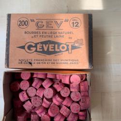 1 boite de bourres calibre 12 marque gevelot reste plus des 2/3