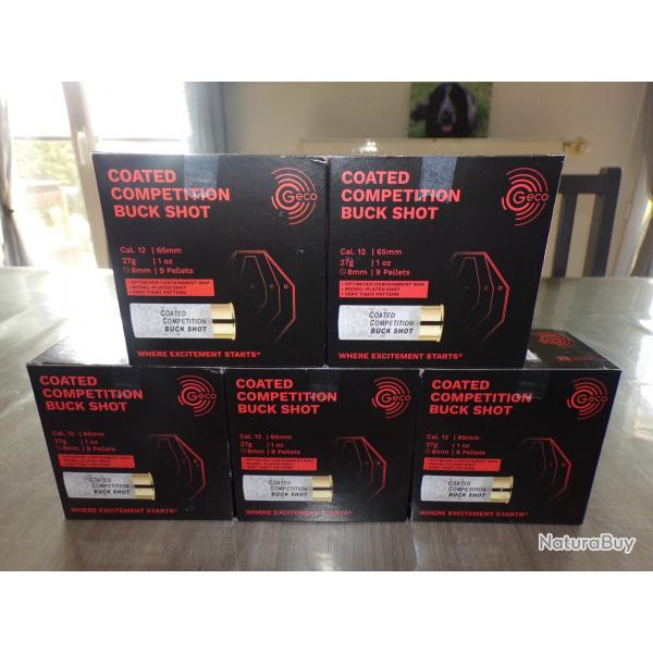 125 cartouches geco coated competition calibre 12