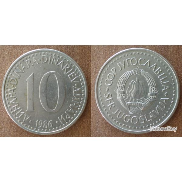 Yougoslavie 10 Dinars 1986 Piece Dinara Embleme