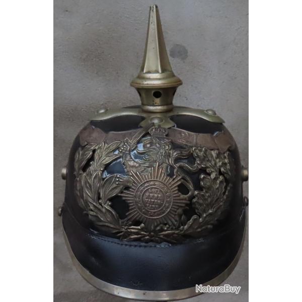 Rarissime casque  pointe troupe modle 1895/97 de la garde du grand duch de Hesse