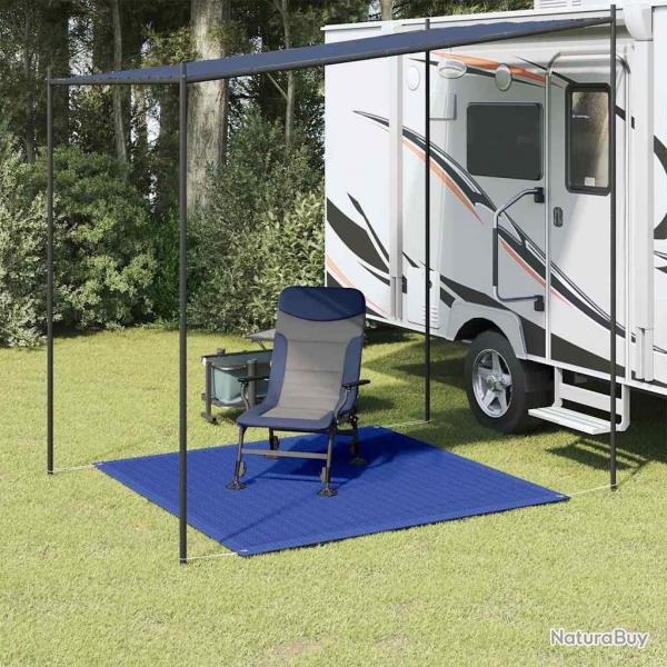 Tapis de tente 200x200 cm Bleu PEHD
