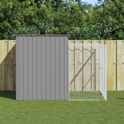 Niche pour chien avec cour gris clair 214x253x181 cm