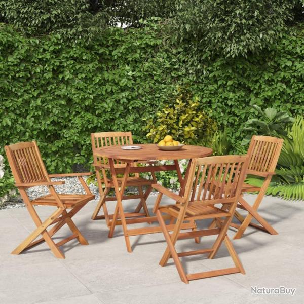 Ensemble  manger de jardin 5 pcs Bois d'acacia solide