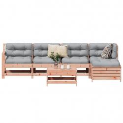 Salon de jardin 6 pcs bois massif sapin de douglas