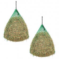 Filet à foin 2 pcs Rond 0,75 x 0,5 m PP