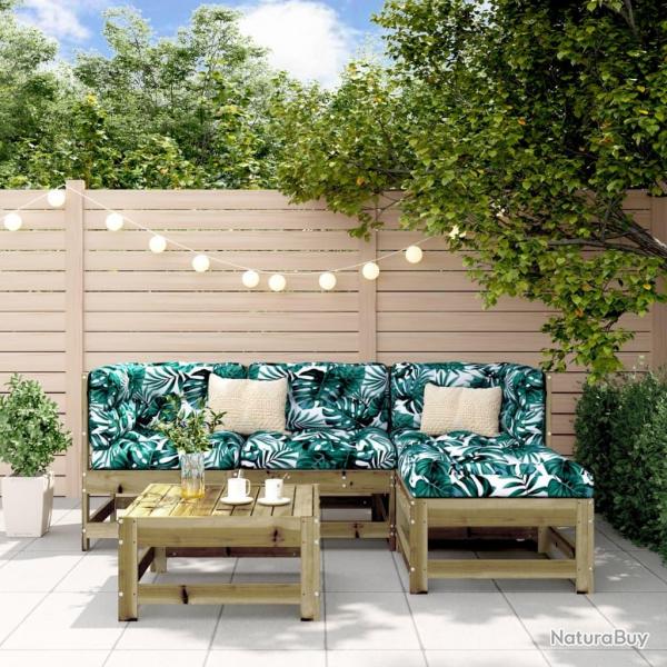Salon de jardin 5 pcs bois de pin imprgn