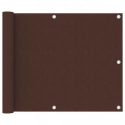 Écran de balcon Marron 75x600 cm Tissu Oxford
